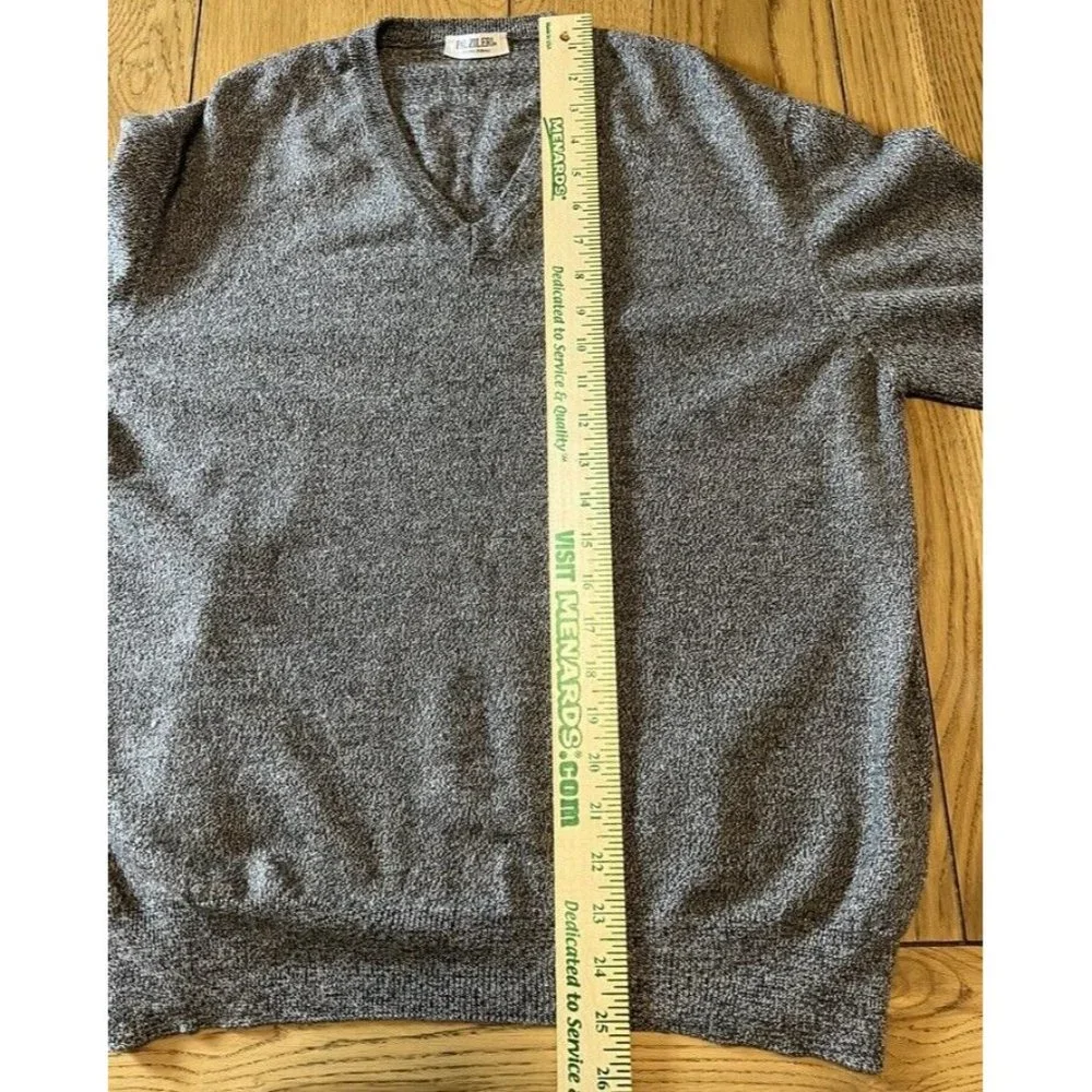 Pal‎ Zileri Mens Wool V Neck Sweater size Measured Luxury Formal Office